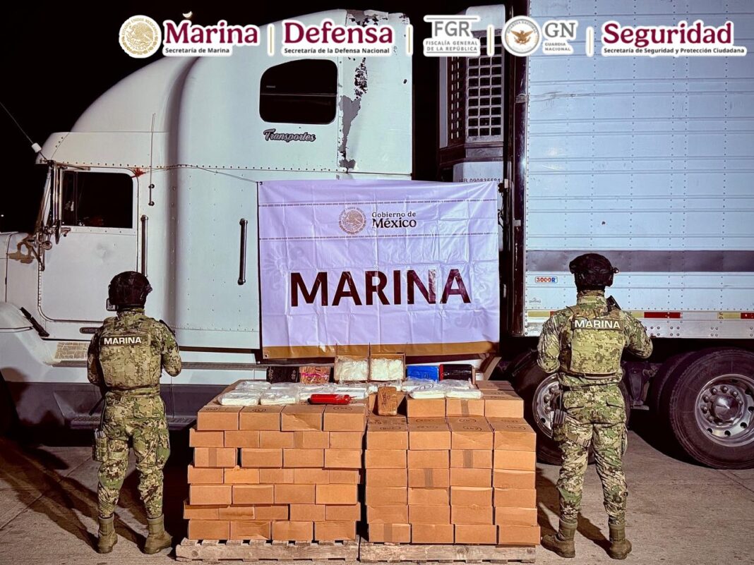 Detienen en Michoacán más de media tonelada de metanfetaminas
