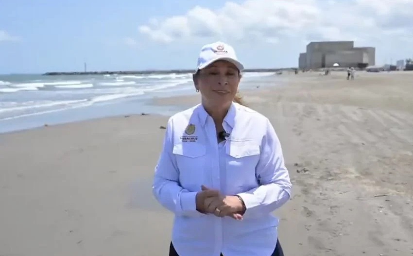 ¿Y el derrame petrolero apá? Gobernadora de Veracruz asegura que las playas están listas para Semana Santa